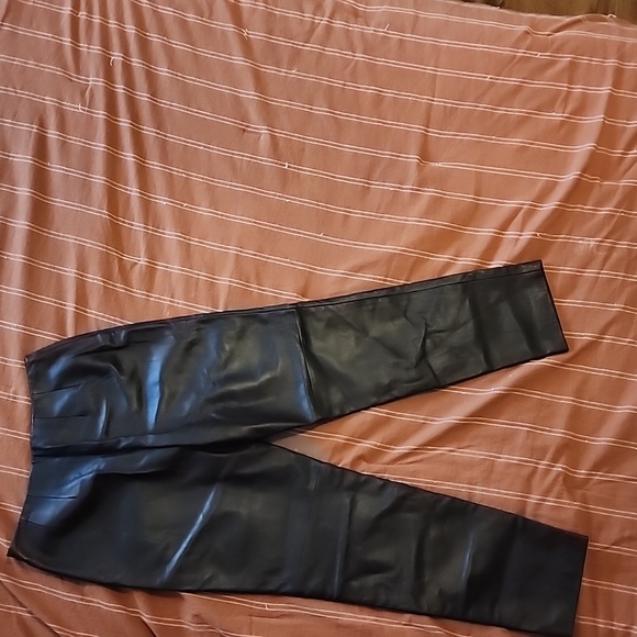 Dana Buchman Petite Brown 100% Lamb Skin Boot Cut Pants - Picture 2 of 4